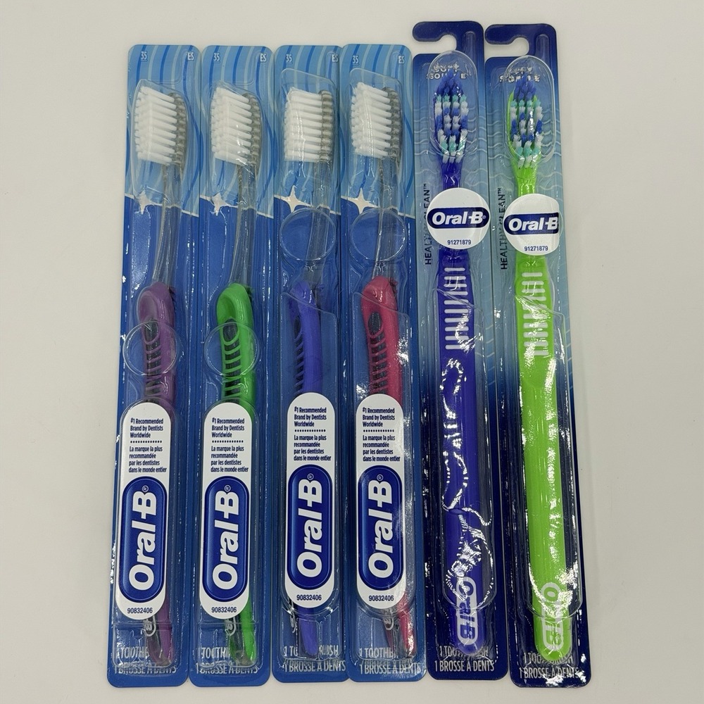 Oral-B Indicator 35sft Soft Adult Manual Toothbrushes Assorted Colors- 6 Count